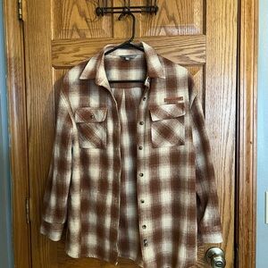 Simply Southern Brown and Cream Plaid Shirt